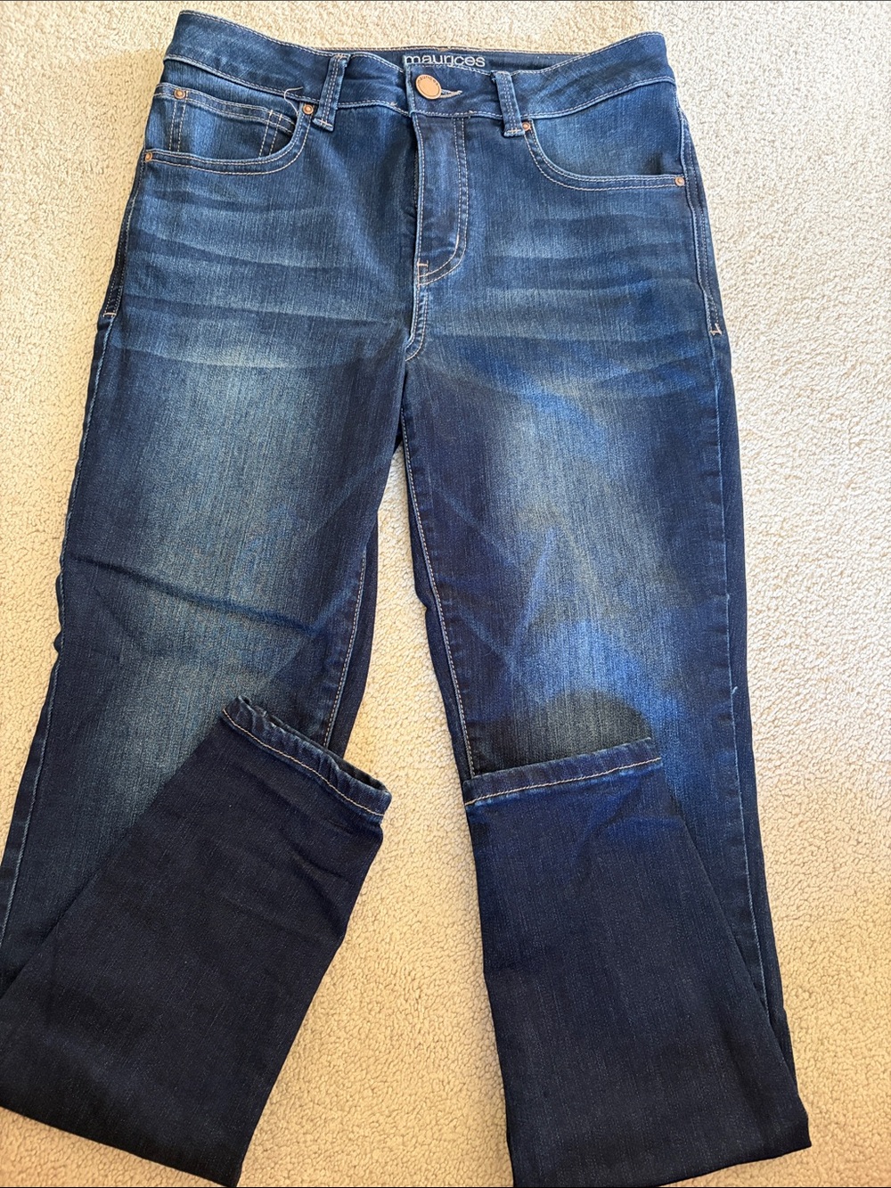Maurices Woman’s Dark Wash Slim Straight Jeans